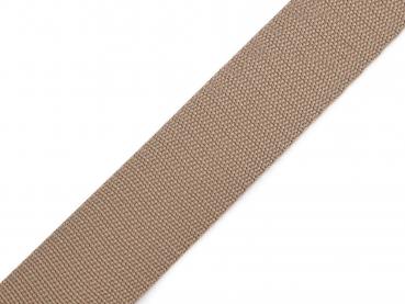 Gurtband Uni 30 mm Bronzebraun